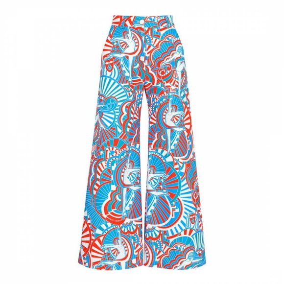 Farrah La Folie Blue Multi Pants - Picture 1 of 3